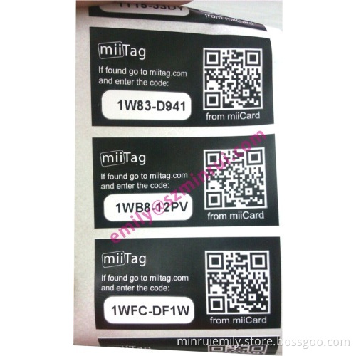 Custom Self Destructive Labels With Qr Code And Unique Numbers,warranty Eggshell Stickers With Random Numbers 
